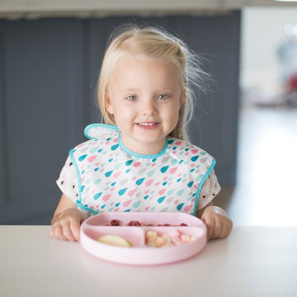 Bumkins Silicone Suction Plate for Toddler Pink