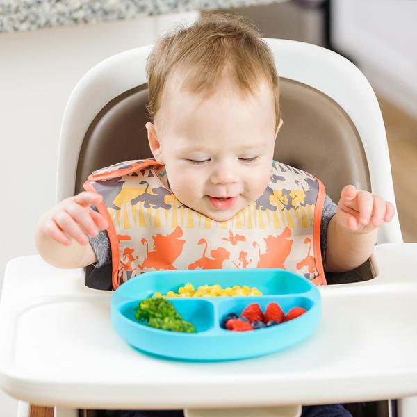 Bumkins Silicone Suction Plate for Toddler Blue