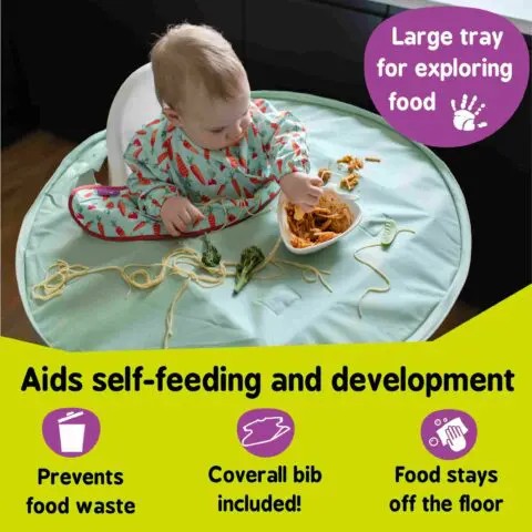 Tidy Tot Bib & Tray Kit for Baby Led Weaning BLW tray